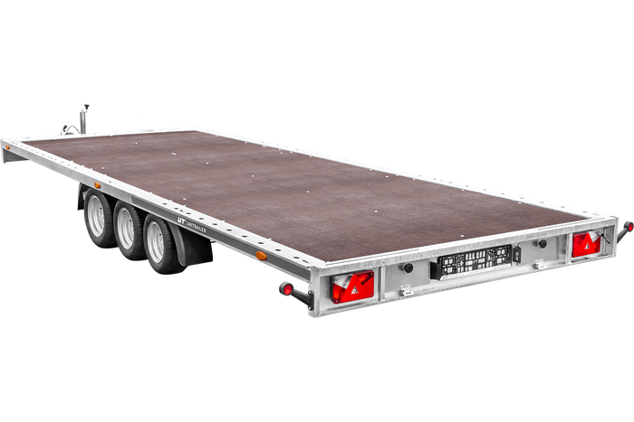 Autotrailer UNITRAILER UNIPLAT 600/3 S tre-akslet trailer 600x215 DMC 3500 KG