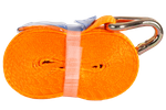 Sæt med fire UNITRAILER 5m/25mm/1t orange transportbånd med strammer