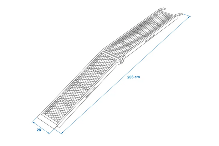 ProPlus 390094 foldbar rampe til trailer 203 cm 340 kg
