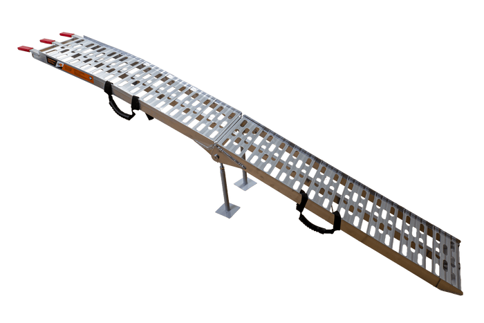 UNITRAILER ALR003 foldbar rampe aluminiumsrampe til trailer 221cm 340kg med rem og støtte