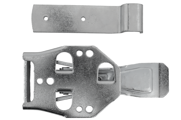 Sideanhængertræk med STEELPRESS ZB-04C+Z-01A fastgørelseselement til komplet lukning af trailerens side
