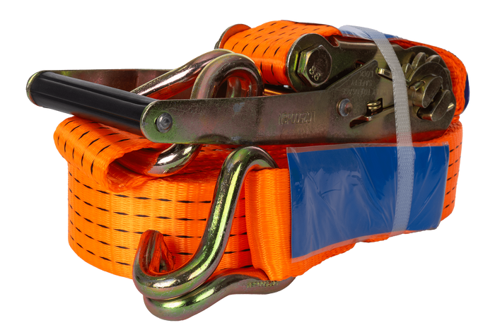 Sæt med fire UNITRAILER 12m/50mm/5t orange transportbånd med strammer