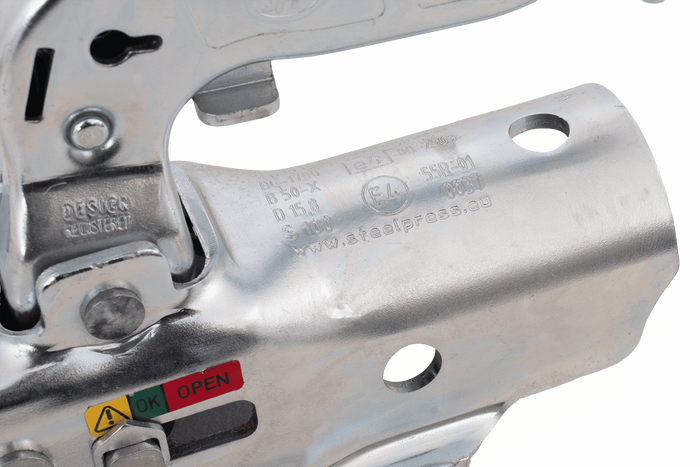 STEELPRESS BC-1700A kuglekobling til 1700 kg trailer med 45 mm rørformet trækstang