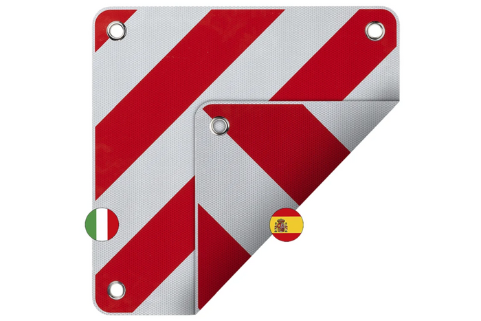 ProPlus 361234V01 bageste advarselsskilt dobbeltsidet tavle 50x50cm