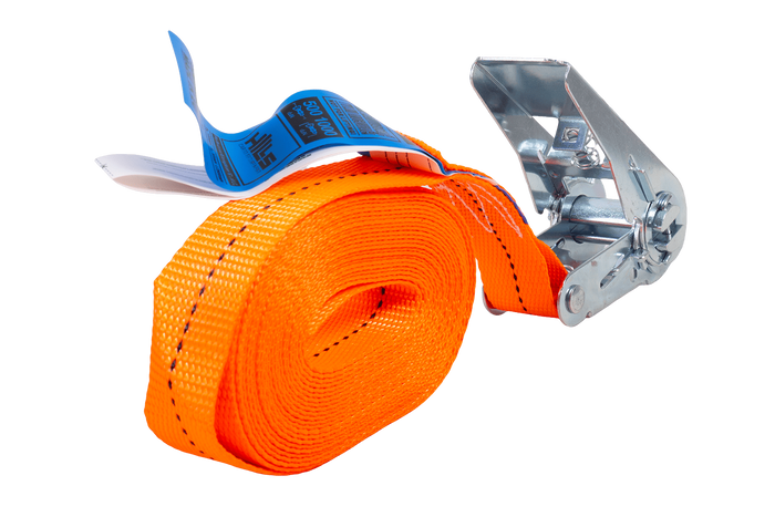 HILLS 5m/25mm/1t orange rem i ét stykke med strammer