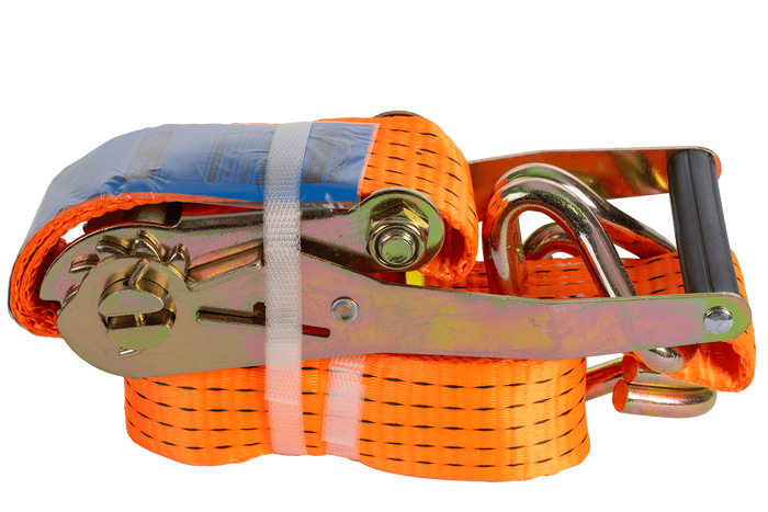 Sæt med fire UNITRAILER 3m/50mm/5t orange transportbånd med strammer