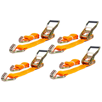 Sæt med fire UNITRAILER 3m/50mm/5t orange transportbånd med strammer