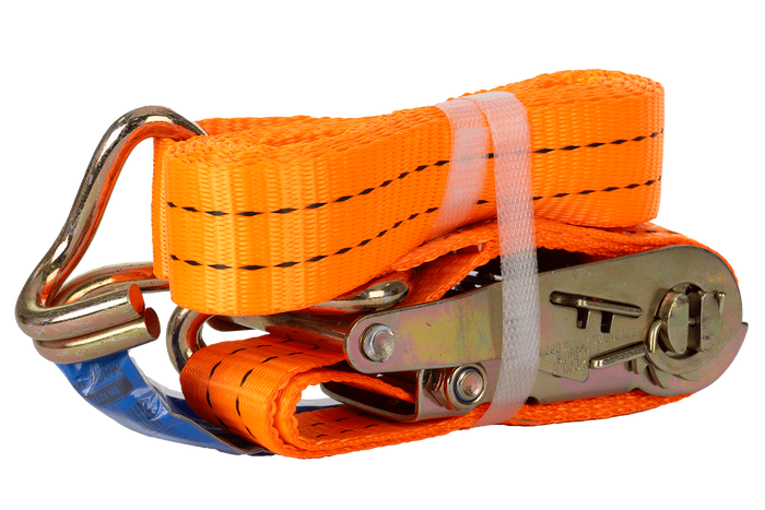 Sæt med fire UNITRAILER 3m/35mm/2t orange transportbånd med strammer